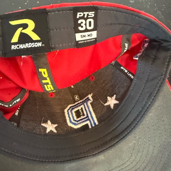USA Richardson Red Baseball Cap with Blue P Logo - Picture 5 of 5